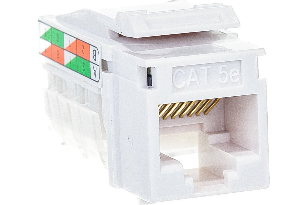 Механизм компьютерной розетки Экопласт RJ-45, категория 5е, UTP модуль, 8 контактов LK45 856100-1